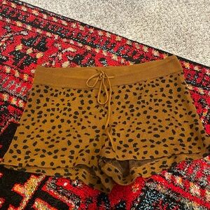 Beach Riot Leopard Knit Shorts